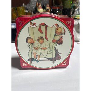 Limited Edition 1995 Snickers Norman Rockwell Christmas Tin
